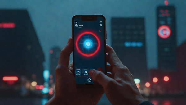 Smartphone displaying Signal app under surveillance